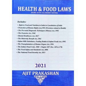 Ajit Prakashan's Health & Food Laws (Bare Acts with Short Notes) 